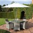 Supremo Winchester Storm Grey 6 Seat Round Outdoor Garden Furniture Dining SetAlternative Image1