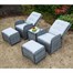 Supremo Winchester Storm Grey Dual Recliner Outdoor Garden Furniture SetAlternative Image1