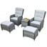 Supremo Winchester Storm Grey Dual Recliner Outdoor Garden Furniture SetAlternative Image4