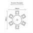 Supremo Winchester Stone 6 Seat Round Outdoor Garden Furniture Dining SetAlternative Image1