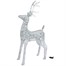 Three Kings 230cm Silver Glitter Twist Light Up Christmas Reindeer Decoration (2506049)Alternative Image1