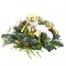 White and Gold Memorial Christmas Floral Posy Arrangement Alternative Image