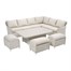 Woodlodge Antigua Pearl and Oatmeal L-Shape Corner Outdoor Garden Furniture Set (C-24-B-007)Alternative Image1