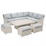 Woodlodge Antigua Pearl and Ash L-Shape Corner Outdoor Garden Furniture Set with Adjustable TableAlternative Image1
