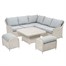 Woodlodge Antigua Pearl and Ash Mini Corner Outdoor Garden Furniture Set with Adjustable TableAlternative Image1