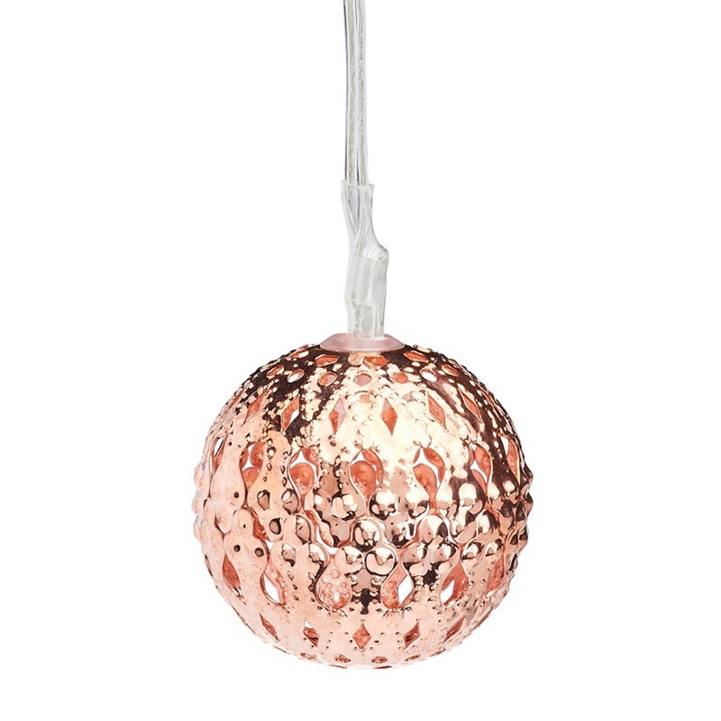 cole bright solar 10 rose gold sphere string lights l26261 cole and bright solar string lights