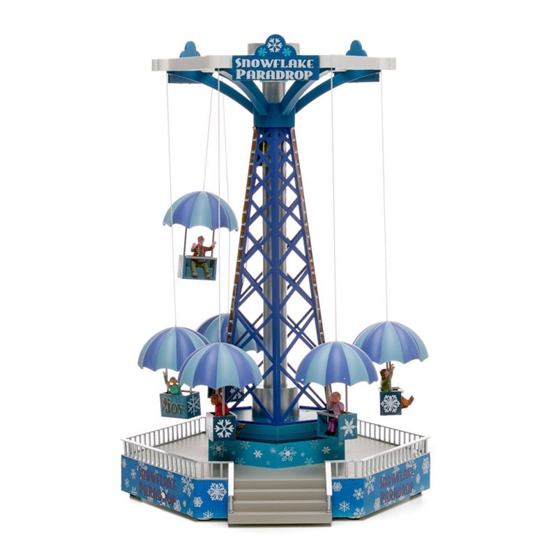 lemax christmas village snowflake paradrop carnival ride lemax village christmas collection