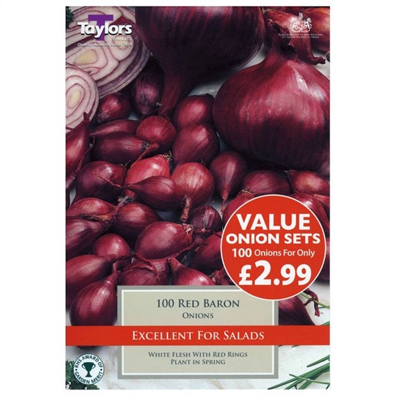 Taylors Bulbs Value Onion Red Baron (100 Pack) (ESV220)