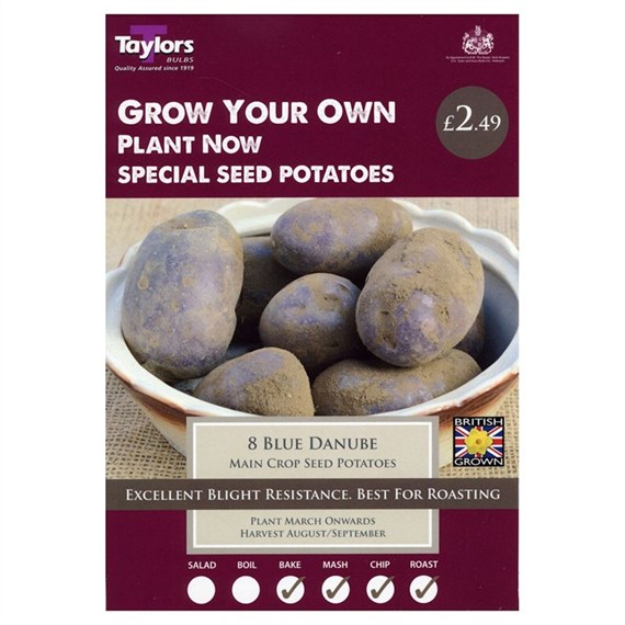 Taylors Bulbs Seed Potatoes Blue Danube (8 Pack) (VP586)