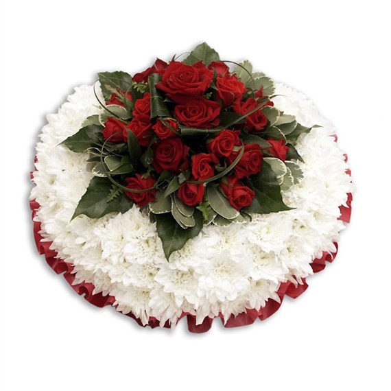 With Sympathy Flowers - Chrysanthemum Based Posy Pad