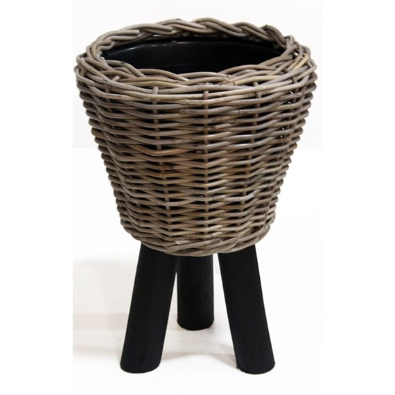 Drypot Wooden Legs - Black 33 x 45cm (300351)