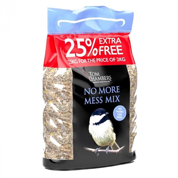 Tom Chambers Wild Bird Food No More Mess Mix - 2.5kg - 25% Extra Free (BFB035)