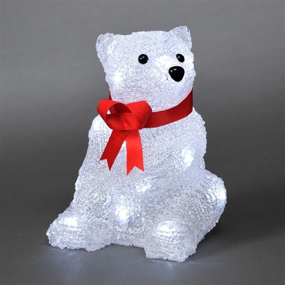 Konstsmide Acrylic Christmas Sitting Bear 18cm (6159-203)