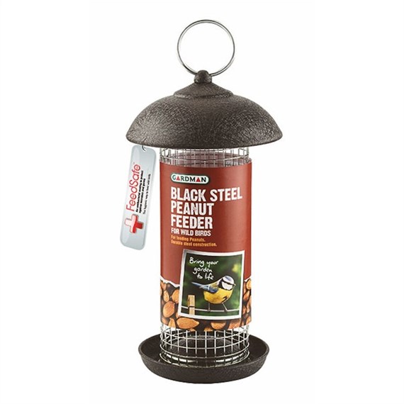 Gardman Black Steel Peanut Wild Bird Feeder (A01171)