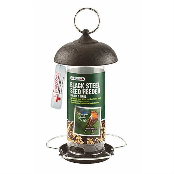 Gardman Black Steel Seed Wild Bird Feeder (A01172)