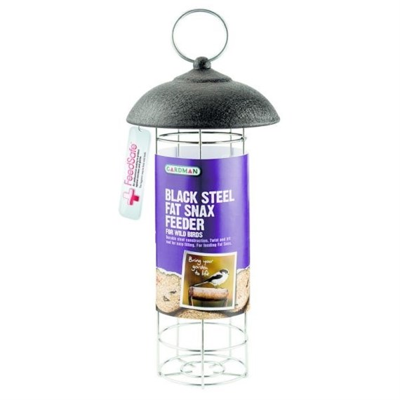 Gardman Black Steel Fat Snax Wild Bird Feeder (A01523)