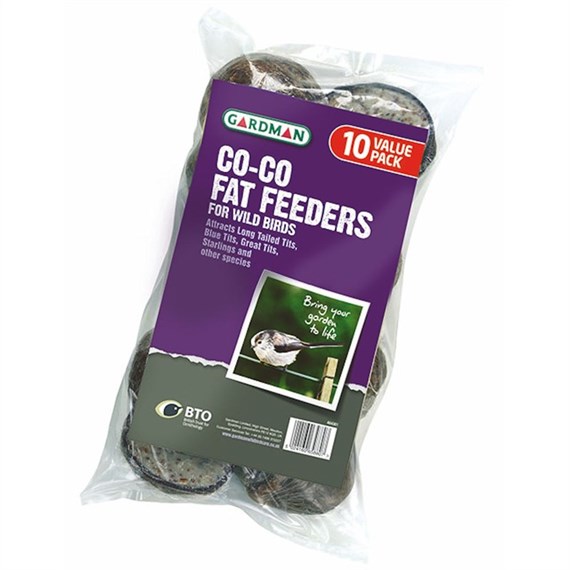 Gardman Co-Co Fat Feeder (10 Value Pack) Bag Wild Bird Food (A04301)