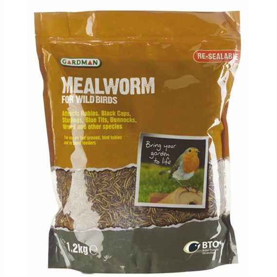 Gardman Mealworm Pouch 1.2kg Wild Bird Food (A04521)
