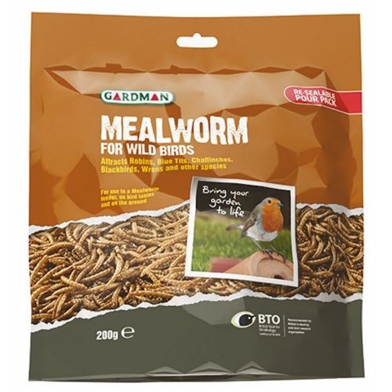 Gardman Mealworm Pouch 200g Wild Bird Food (A04527)