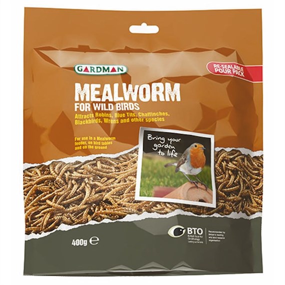 Gardman Mealworm Pouch 400g Wild Bird Food (A04528)