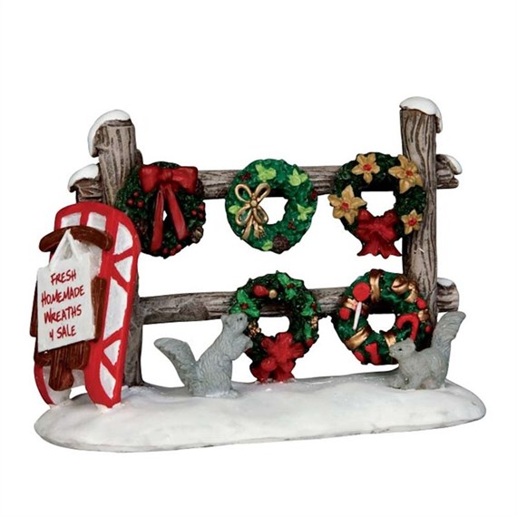 Lemax Christmas Wreaths 4 Sale Figurine (54942)