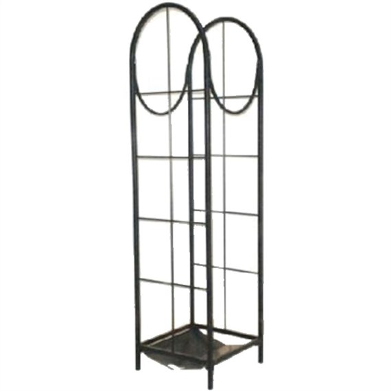 Panacea Black Vertical Log Bin with Pullout Tray (15232)