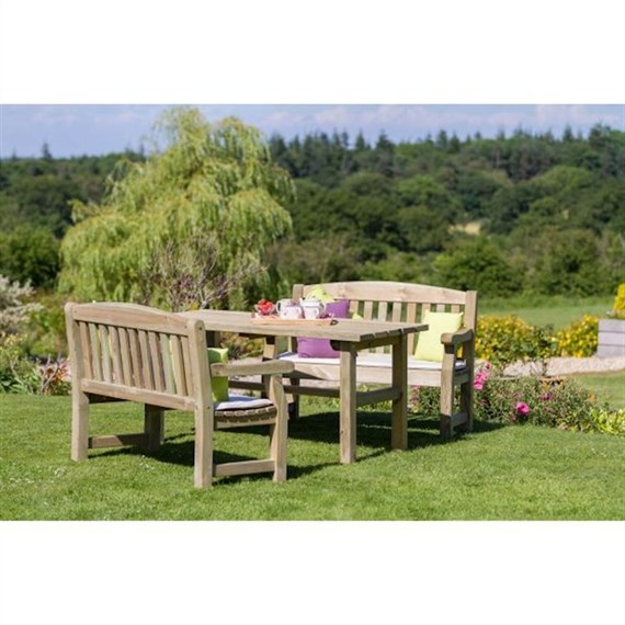 Zest 4 Leisure Emily Table and 2 Bench Set (DIRECT DISPATCH)