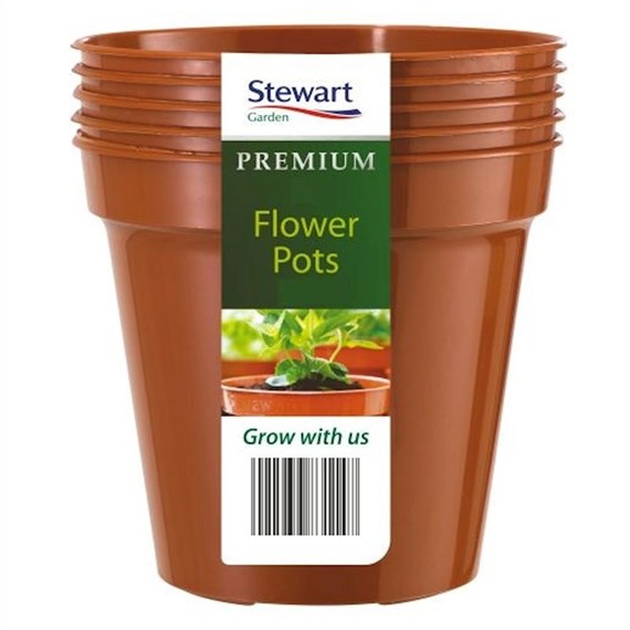 Stewart Garden 5 Flower Pots - 10cm - Terracotta (4831014)