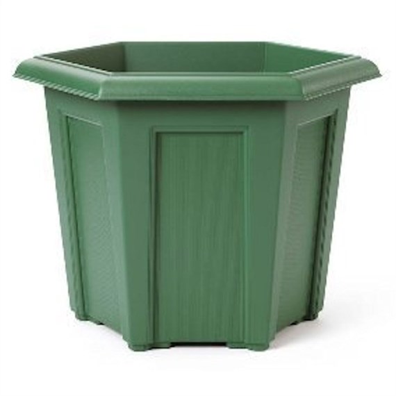 Stewart Garden Regency Hexagonal Planter - 40cm - Green (9300019)