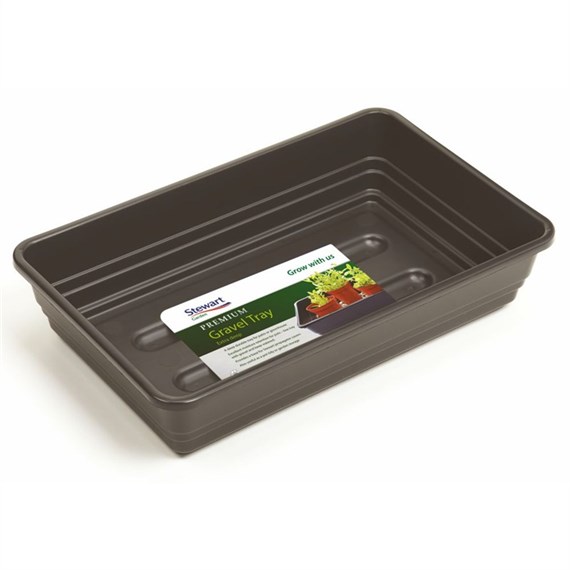 Stewart Garden Premium Extra Deep Gravel Tray without Holes - 38cm - Black (2376005)