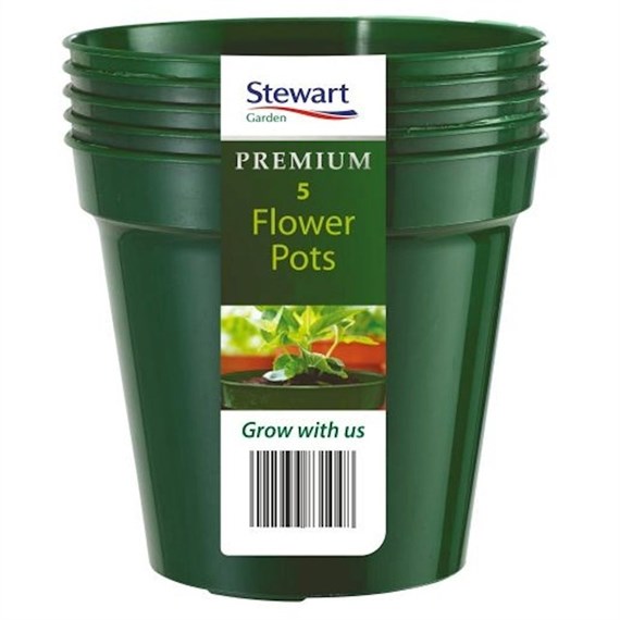 Stewart Garden 5 Flower Pots - 12.7cm - Green (4832004)