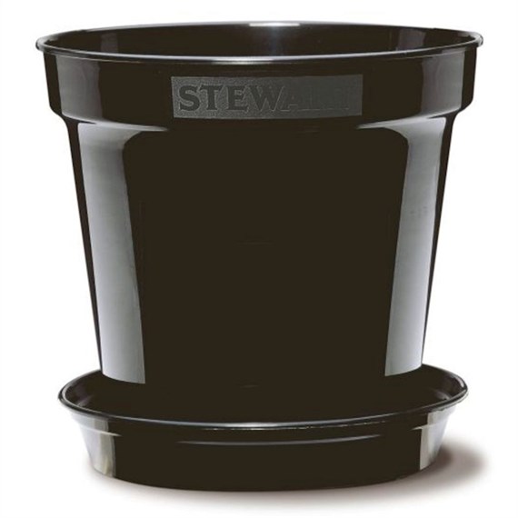Stewart Garden Premium Flower Pot - 20.3cm - Black (2835005)
