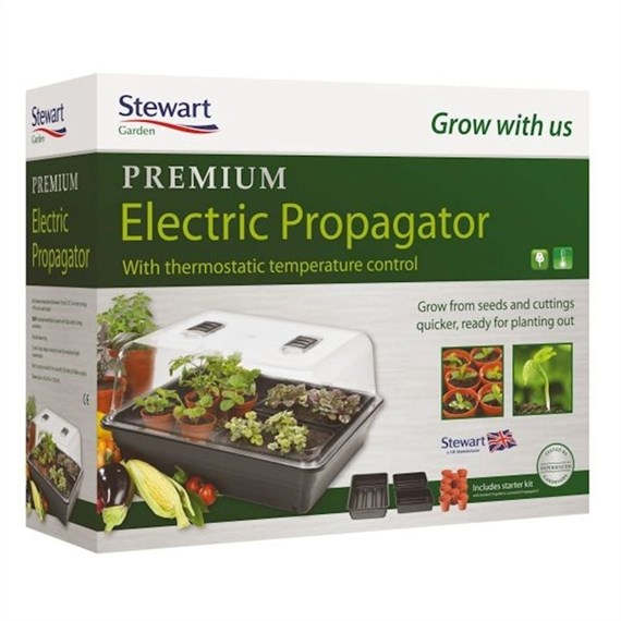 Stewart Garden Thermostatic Control Electric Propagator - 52cm - Black (2598005)