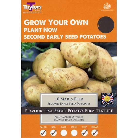 Taylors Bulbs Seed Potatoes Maris Peer (10 Pack) (VP452)