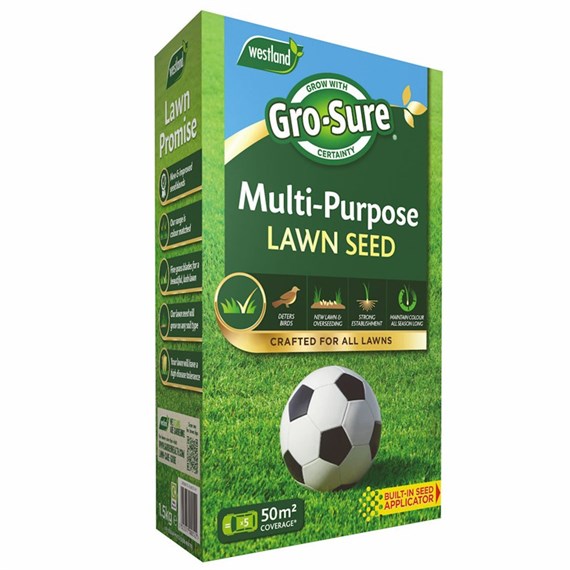 Gro-Sure Multi-Purpose Grass Lawn Seed - 50 sq.m - 1.5kg (20500173)