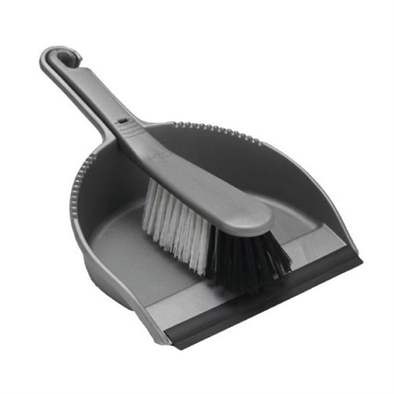 Addis Dustpan & Soft Brush Metallic