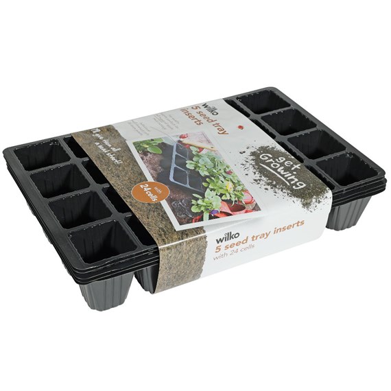 APAC 24 Inserts Seed Tray Black 5 Pack (WI521563)