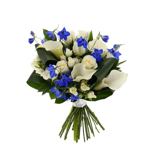 Baby Boy Blue Cut Flower Handtied Bouquet