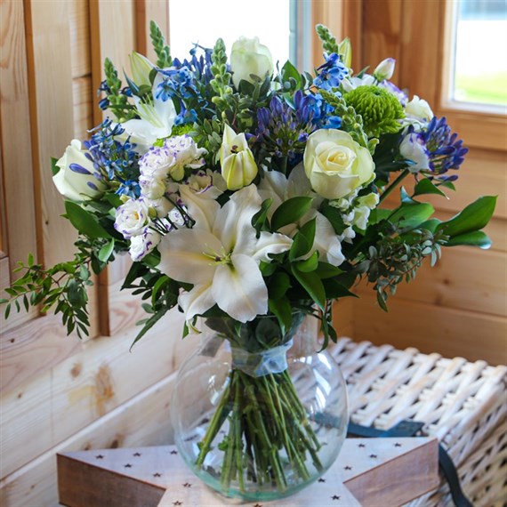 Baby Boy Hand Tied Bouquet - Luxury