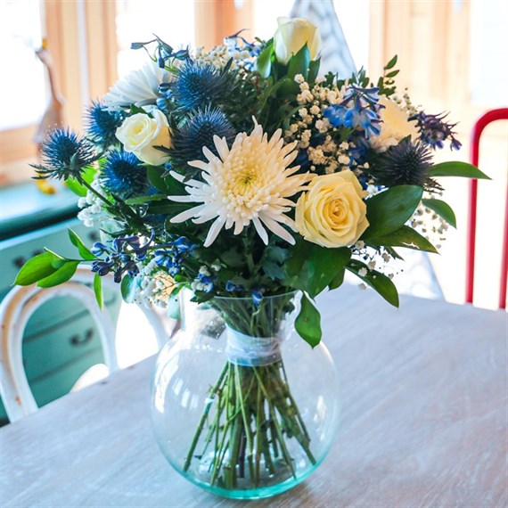 Baby Boy Hand Tied Bouquet - Premium