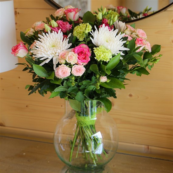 Baby Girl Hand Tied Bouquet - Premium