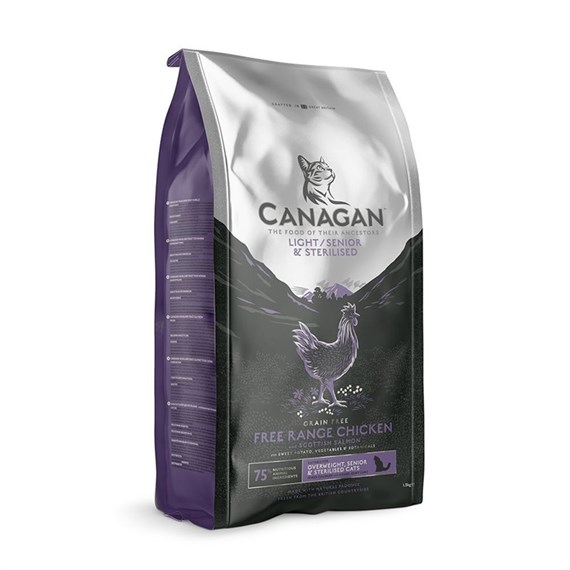 Canagan Light Senior Sterilised Grain Free Chicken Dry Cat Food 375G