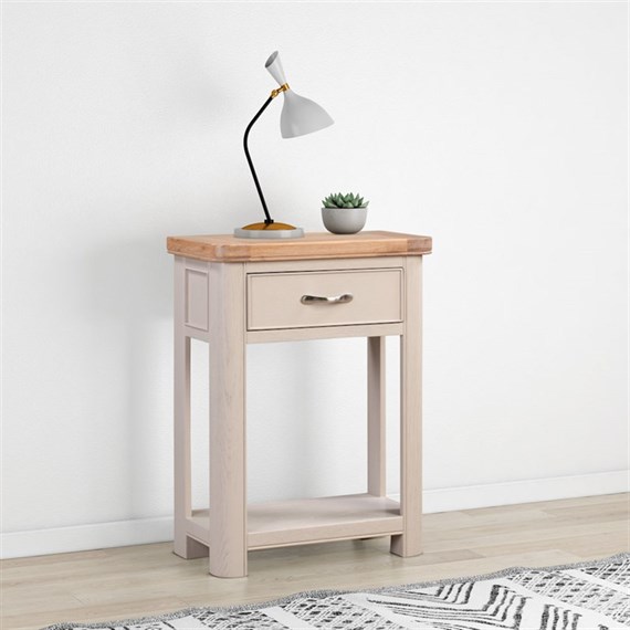 Papaya Chatsworth Painted Interior Furniture Small Console With 1 Drawer (84-14)