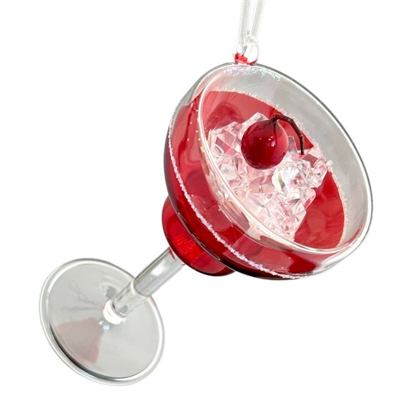 Christmas Inspo 10cm Red Cherry Cocktail Christmas Ornament (ZCI25251)