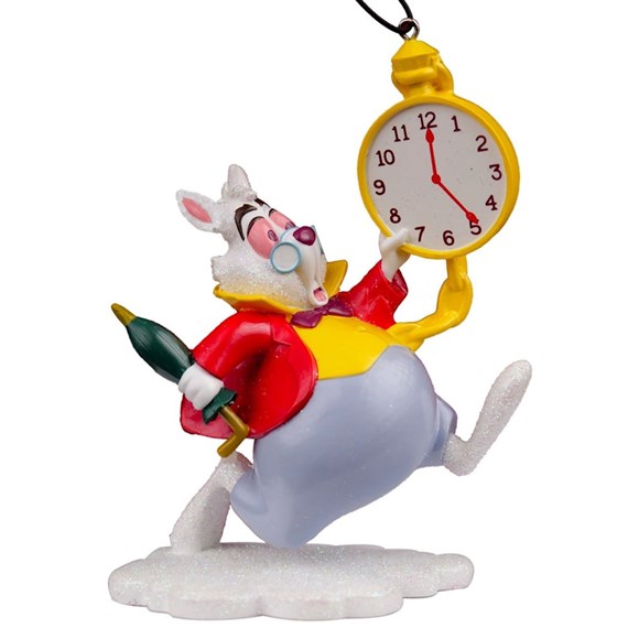 Christmas Inspo 12.5cm Alice in Wonderland White Rabbit Christmas Ornament (DN34025)