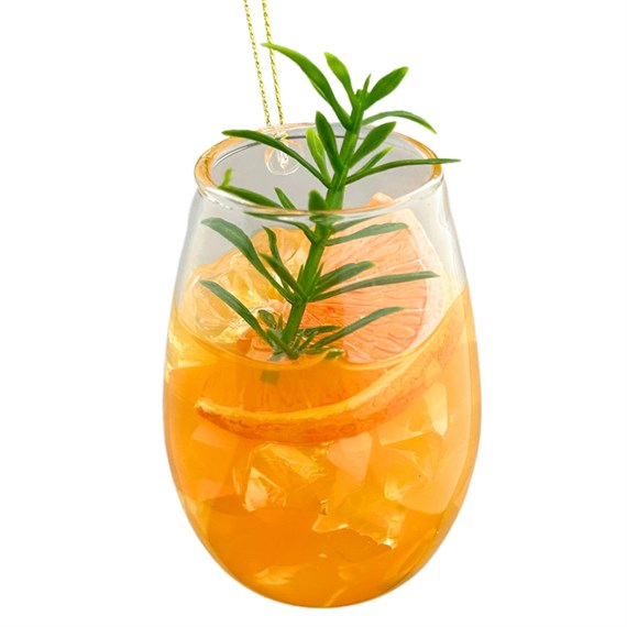 Christmas Inspo 7cm Orange Cocktail Christmas Ornament (ZCI25257)
