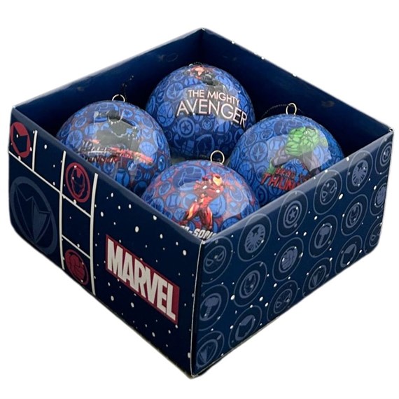 Christmas Inspo Marvel The Avengers 4 Pack Christmas Baubles (DN90480)