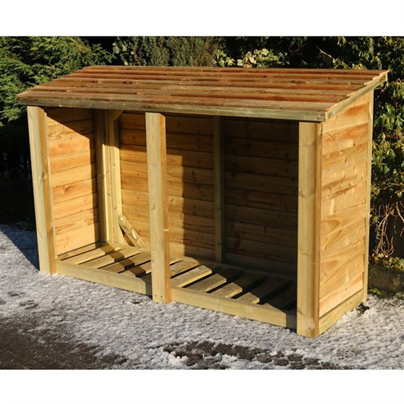 Churnet Valley Heavy Duty Wooden Logstore 4ft x 6ft