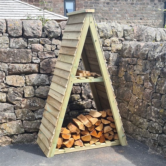 Churnet Valley Triangle Wooden Log Store (LS01) DIRECT DISPATCH
