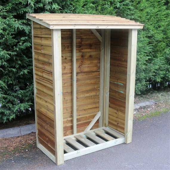 Churnet Valley Wooden Logstore 6ft x 4ft